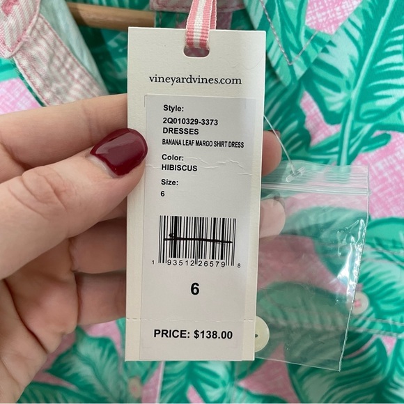 🆕 NWT Vineyard Vines Banana Leaf Margo Shirt Dress 6 - Picture 5 of 8
